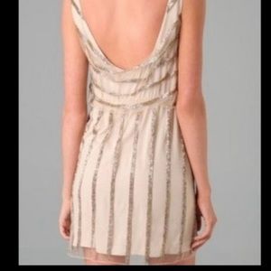 Alice+ Olivia Silk Sleeveless Gabby Beaded Embellished Mini Dress